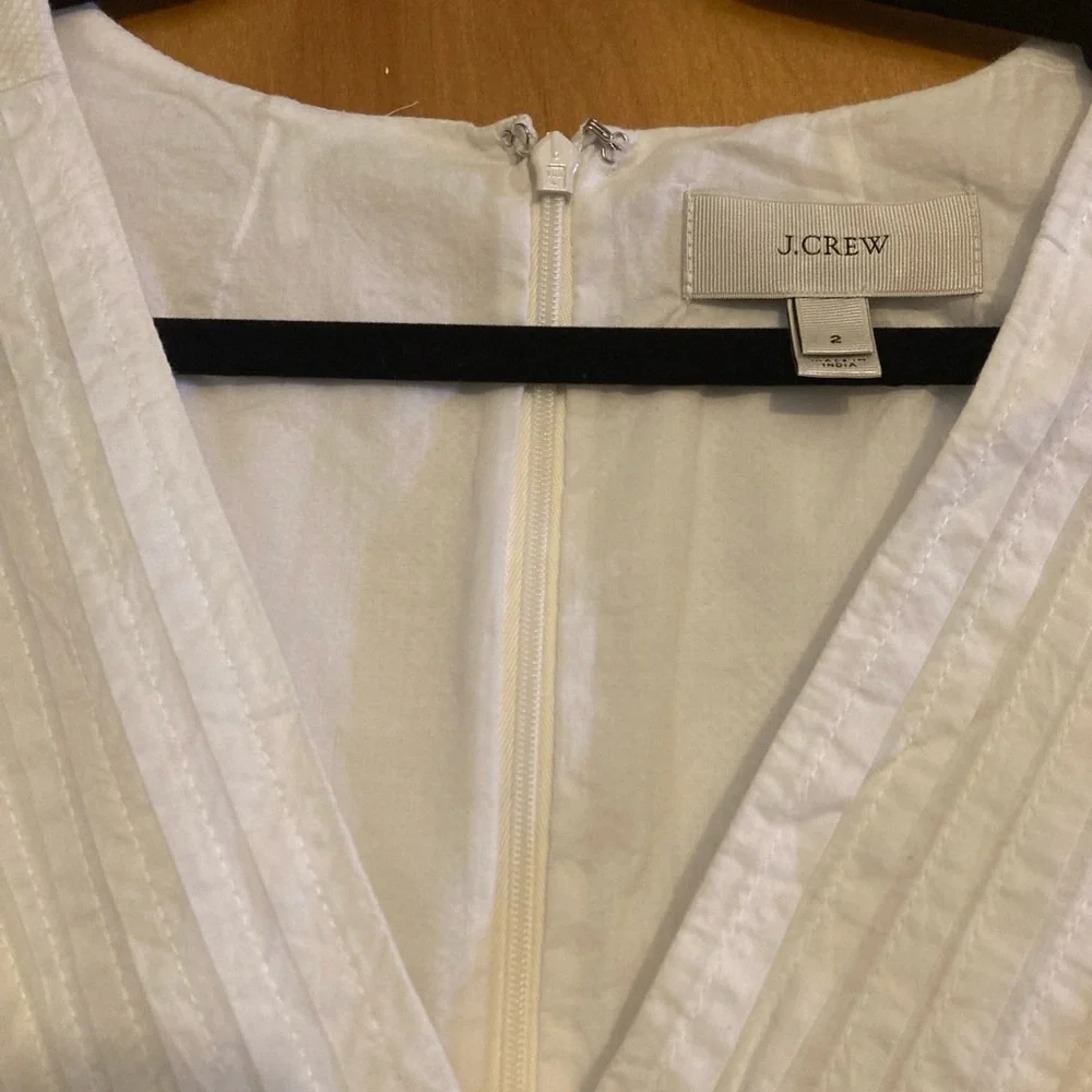 Women’s J Crew White Sleeveless V Neck Summer Dress, Size 2. - Picture 8 of 12